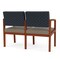 Lesro 2 Seat Tandem Seating W/ No Center Arm, 44 in W 26 in L 31.5 in H, Lenox Series LW2101 - alternate 3